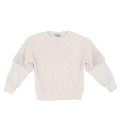 KIZ ÇOCUK PELUŞ DETAYLI SWEATSHIRT 