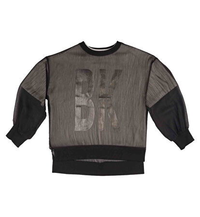KIZ ÇOCUK TÜL DETAYLI SWEATSHIRT 