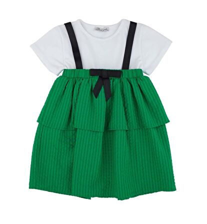 KIZ ÇOCUK FİYONKLU ELBİSE