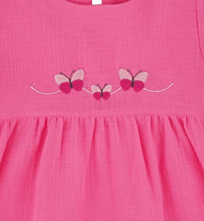 KIZ ÇOCUK İŞLEMELİ ELBİSE 