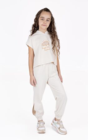 KIZ ÇOCUK KISA KOLLU SWEATSHIRT