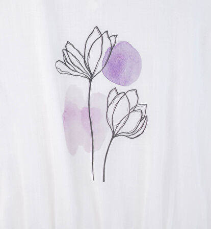 KIZ ÇOCUK BELİ LASTİKLİ BASKILI BLUZ 