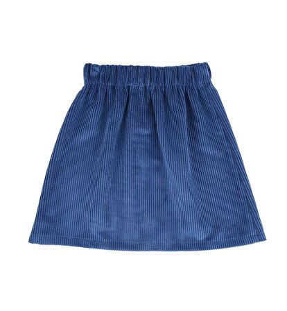 KIZ ÇOCUK DÜĞMELİ KADİFE ETEK