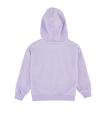 Kapşonlu Kalp Desenli Sweatshırt