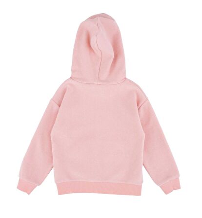 Kapşonlu Kalp Desenli Sweatshırt