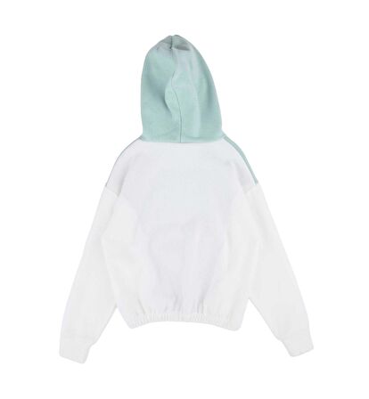 KIZ ÇOCUK BLOK RENKLİ KAPÜŞONLU SWEATSHIRT 