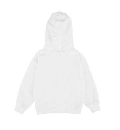 KIZ ÇOCUK KAPÜŞONLU BASKILI SWEATSHIRT 