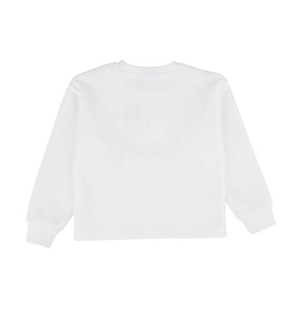 KIZ ÇOCUK YAZI İŞLEMELİ SWEATSHIRT 