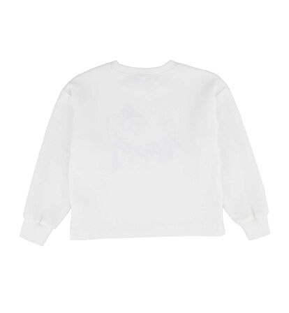 KIZ ÇOCUK YAZI İŞLEMELİ SWEATSHIRT 