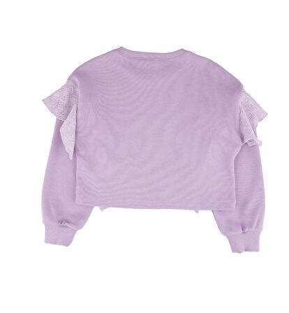 KIZ ÇOCUK KOLU FIRFIRLI SWEATSHIRT
