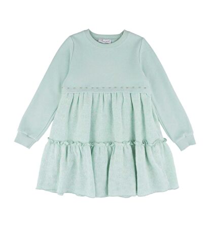 KIZ ÇOCUK KATMANLI ELBİSE 