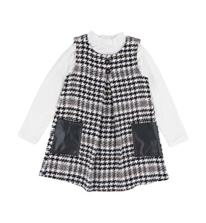 KIZ ÇOCUK KAZAYAĞI DESENLİ ELBİSE TAKIM 