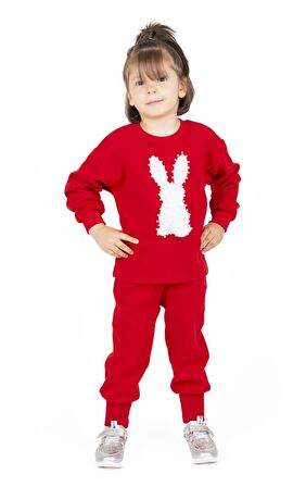 Kız Çocuk Baskılı Sweatshırt 