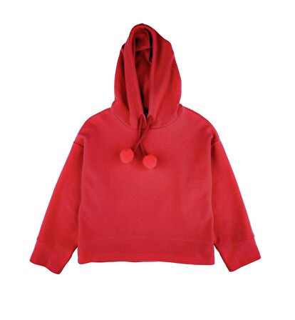 KIZ ÇOCUK PONPONLU SWEATSHIRT 