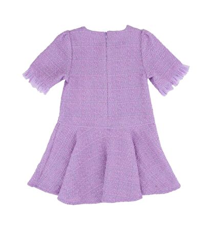 Kız Çocuk Kısa Kollu Tüvit Elbise 