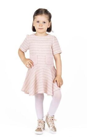 KIZ ÇOCUK KISA KOLLU TÜVİT ELBİSE