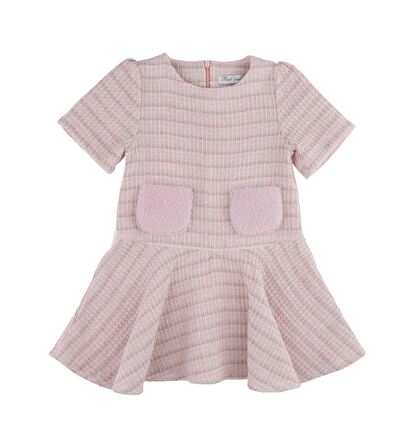 KIZ ÇOCUK KISA KOLLU TÜVİT ELBİSE