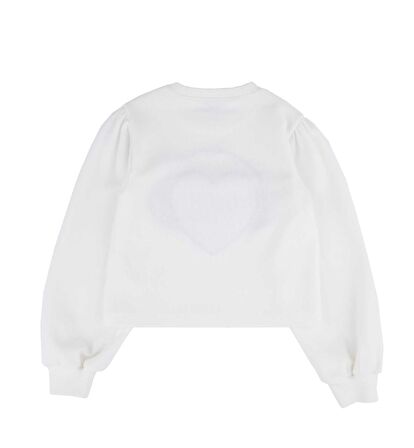 KIZ ÇOCUK KALPLİ SWEATSHIRT 