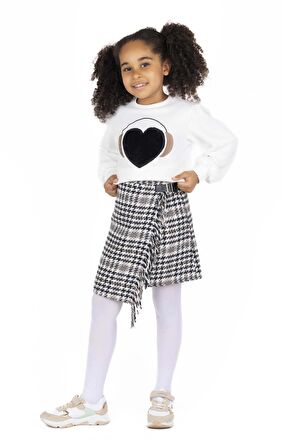 KIZ ÇOCUK KALPLİ SWEATSHIRT 