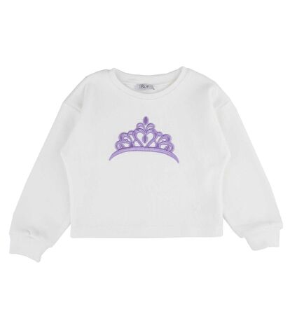 KIZ ÇOCUK İŞLEMELİ SWEATSHIRT 