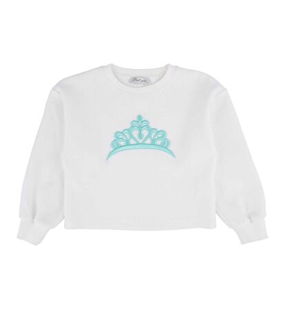 KIZ ÇOCUK İŞLEMELİ SWEATSHIRT 
