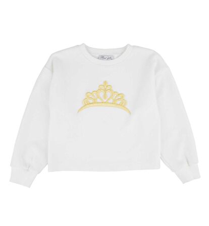 KIZ ÇOCUK İŞLEMELİ SWEATSHIRT 