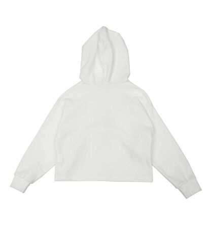 KIZ ÇOCUK KAPÜŞONLU PONPONLU SWEATSHIRT