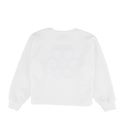 KIZ ÇOCUK PAPATYA İŞLEMELİ  SWEATSHIRT 