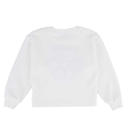 KIZ ÇOCUK PAPATYA İŞLEMELİ  SWEATSHIRT 