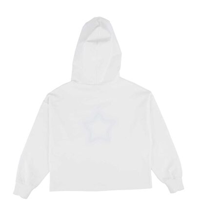 KIZ ÇOCUK KAPÜŞONLU YILDIZLI SWEATSHIRT