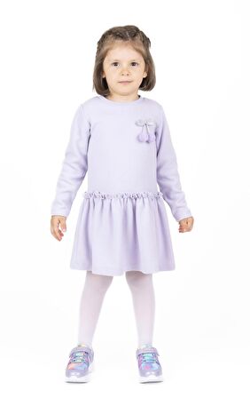 KIZ ÇOCUK KİRAZ BROŞLU ELBİSE BB23KK12196