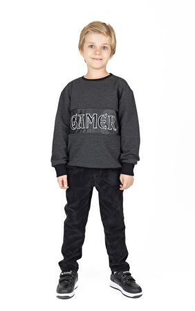 Erkek Çocuk Baskılı Sweatshirt