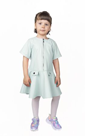 KIZ ÇOCUK KISA KOLLU ELBİSE