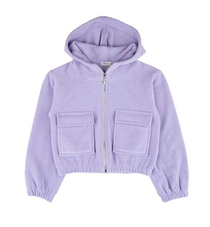KIZ ÇOCUK KAPÜŞONLU FERMUARLI SWEATSHIRT BK23KK14349 
