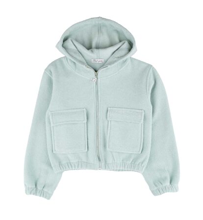 KIZ ÇOCUK KAPÜŞONLU FERMUARLI SWEATSHIRT BK23KK14349 