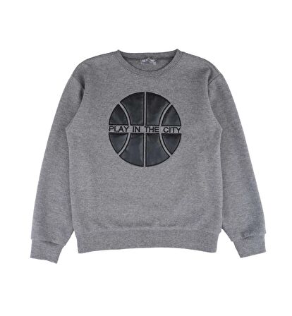 Erkek Çocuk Top Baskılı Sweatshirt