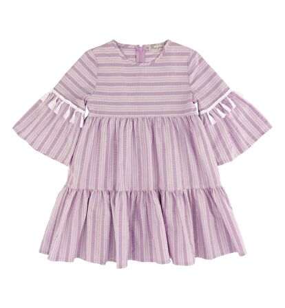 KIZ ÇOCUK ÇİZGİLİ ELBİSE