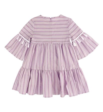 KIZ ÇOCUK ÇİZGİLİ ELBİSE