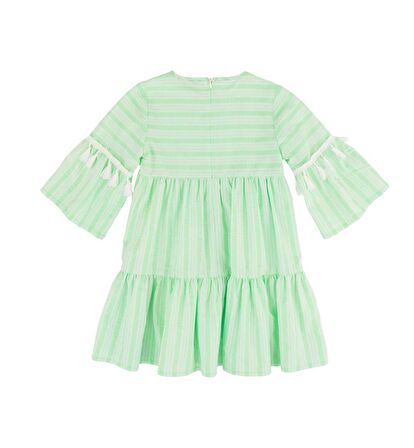 KIZ ÇOCUK ÇİZGİLİ ELBİSE