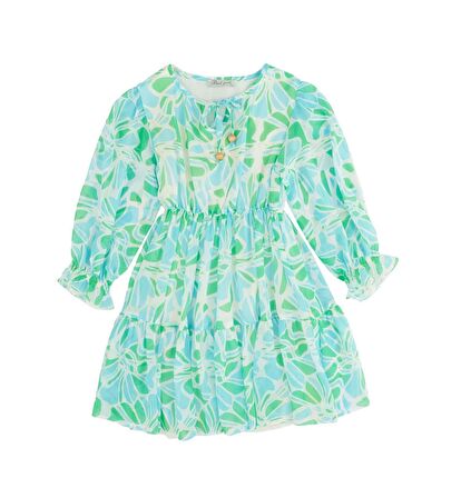 KIZ ÇOCUK DESENLİ ELBİSE