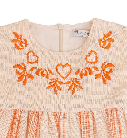 KIZ ÇOCUK İŞLEMELİ ELBİSE