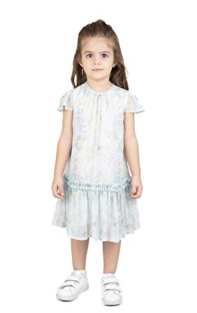 KIZ ÇOCUK DESENLİ ELBİSE