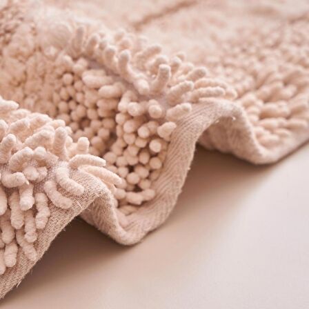 ALANUR HOME TRİO BUKLE COTTON 2'Lİ PASPAS TAKIMI PUDRA