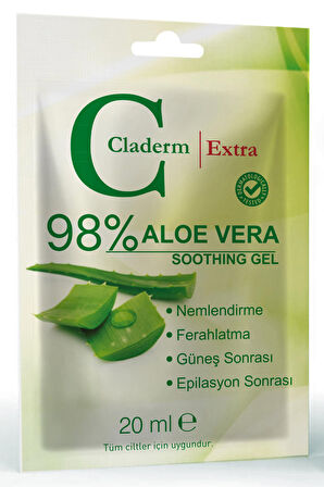 Claderm Aloe Vera Soothing Gel 20ml.