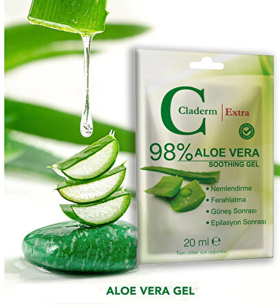 Claderm Aloe Vera Soothing Gel 20ml.