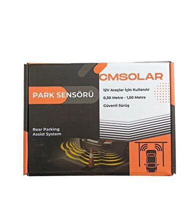 CMSOLAR Park Sensörü 18mm Beyaz Dijital Ekranlı