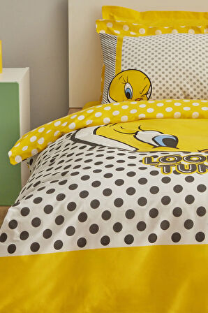 Karaca Home Looney Tunes Tweety %100 Pamuk Tek Kişilik Nevresim Takımı