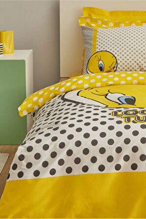 Karaca Home Looney Tunes Tweety %100 Pamuk Tek Kişilik Nevresim Takımı