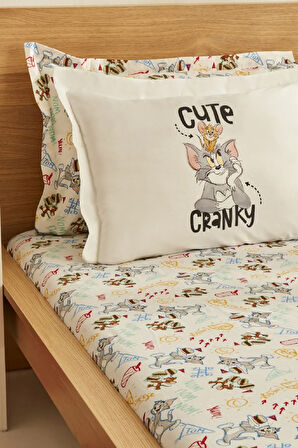 Karaca Home Tom Ve Jerry Cute and Cranky Tek Kişilik Çarşaf Takımı