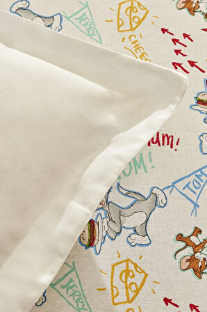 Karaca Home Tom Ve Jerry Cute and Cranky Tek Kişilik Çarşaf Takımı